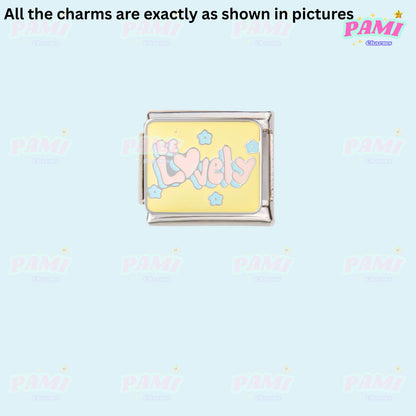 Trendy Quote Motivation Words Modular Italian Charms - Fits all classic 9mm Bracelet Italian Charm