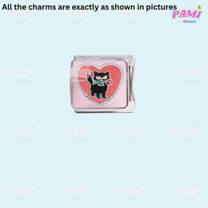 Cat Lover Modular Italian Charms - Fits Classic 9mm Bracelet