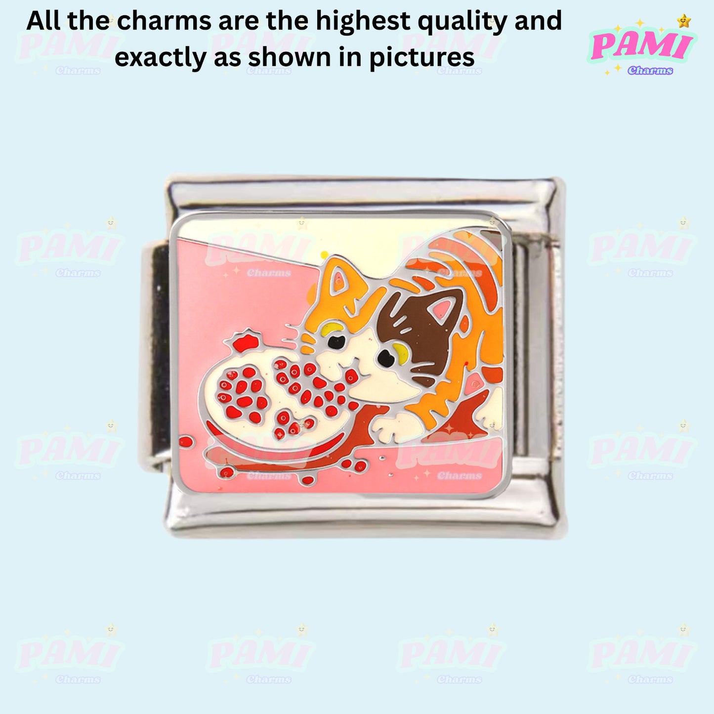 Cute sweet cat cat lover Italian Charms fits all classic Italian charms bracelet