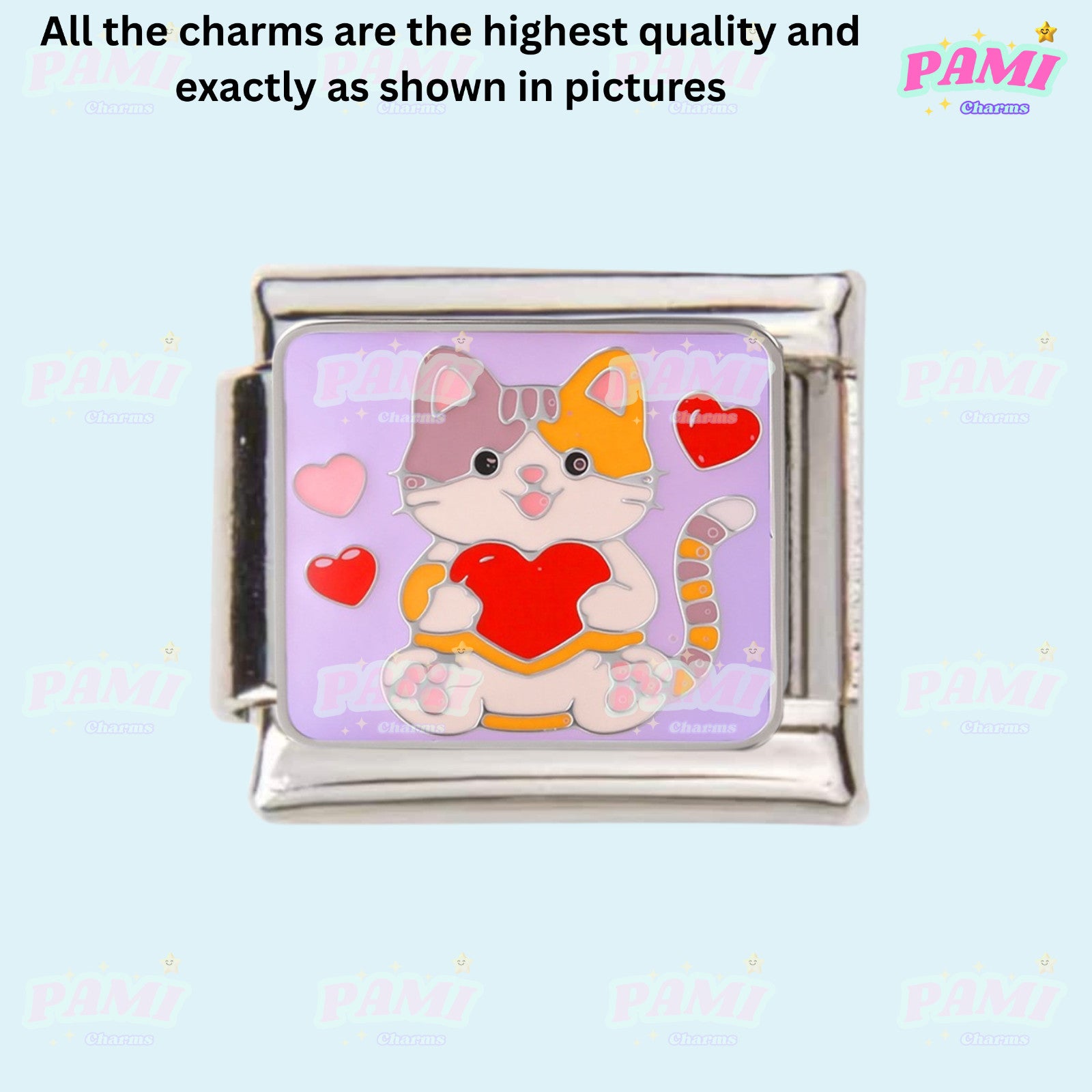 Cute sweet cat paw print Italian Charms fits all Italian charms bracelet