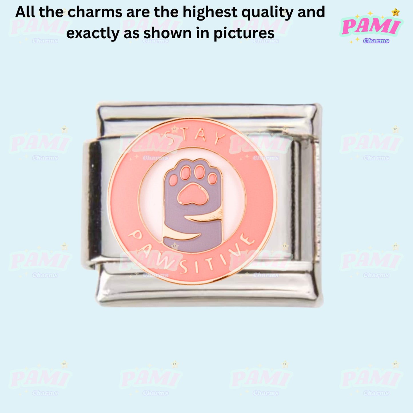 Cute sweet cat paw print Italian Charms fits all Italian charms bracelet