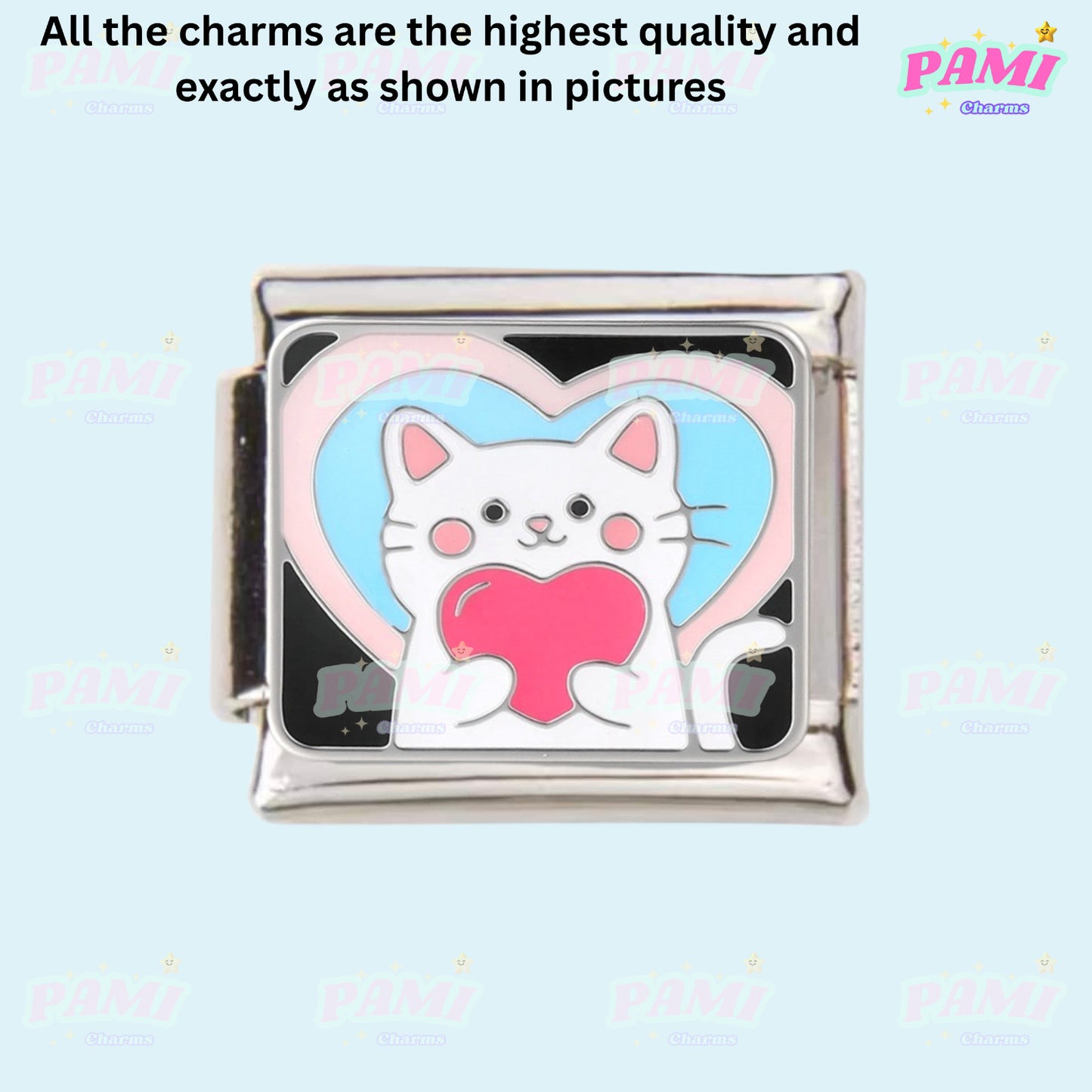 Cute cat cat lover Italian Charms- fits all 9mm classic Italian charms bracelet