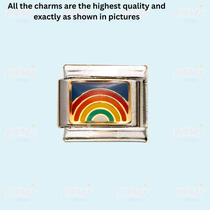 Dopamine Rainbow Italian Charms - Fits all classic 9mm bracelet