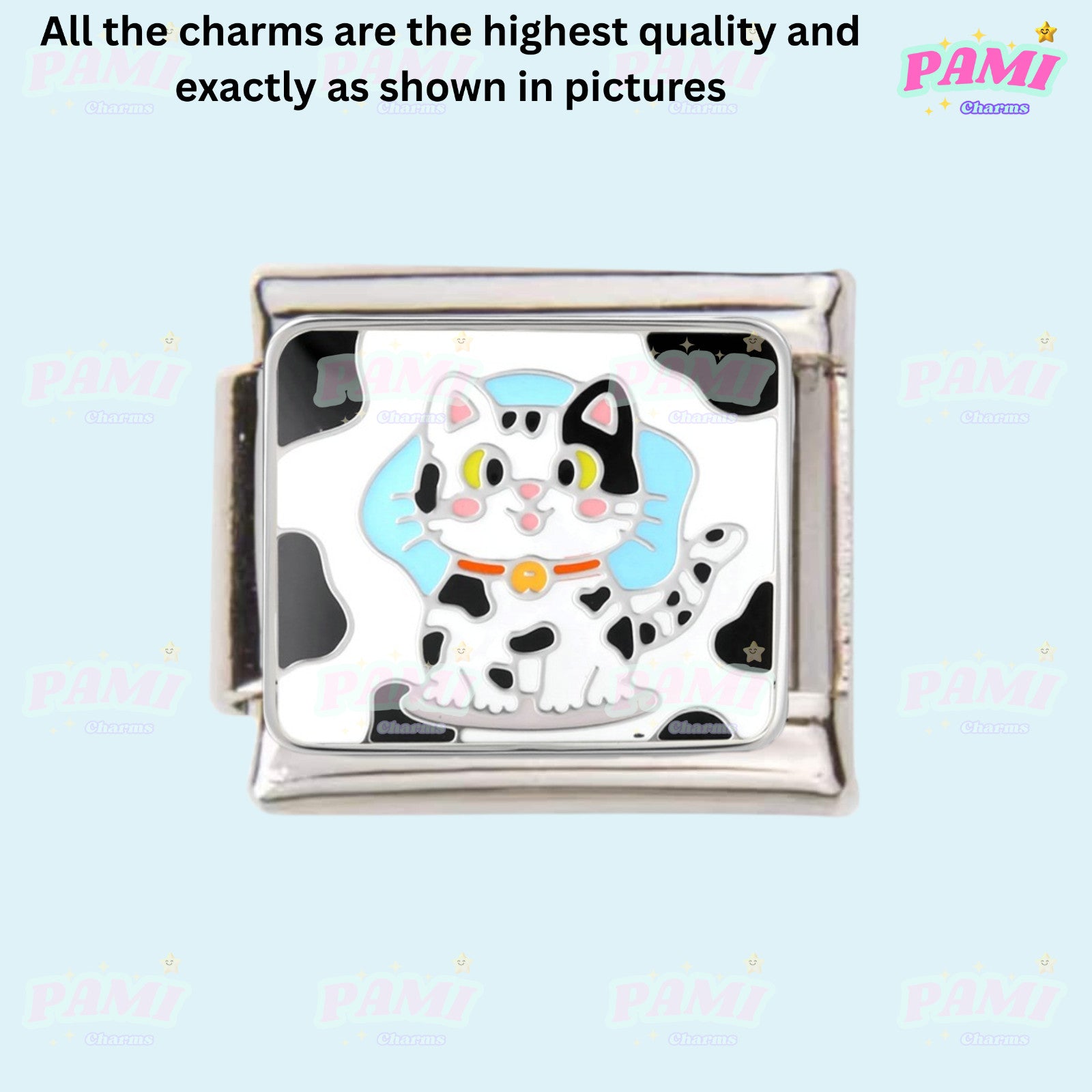 Cute sweet cat cat lover Italian Charms fits all classic Italian charms bracelet