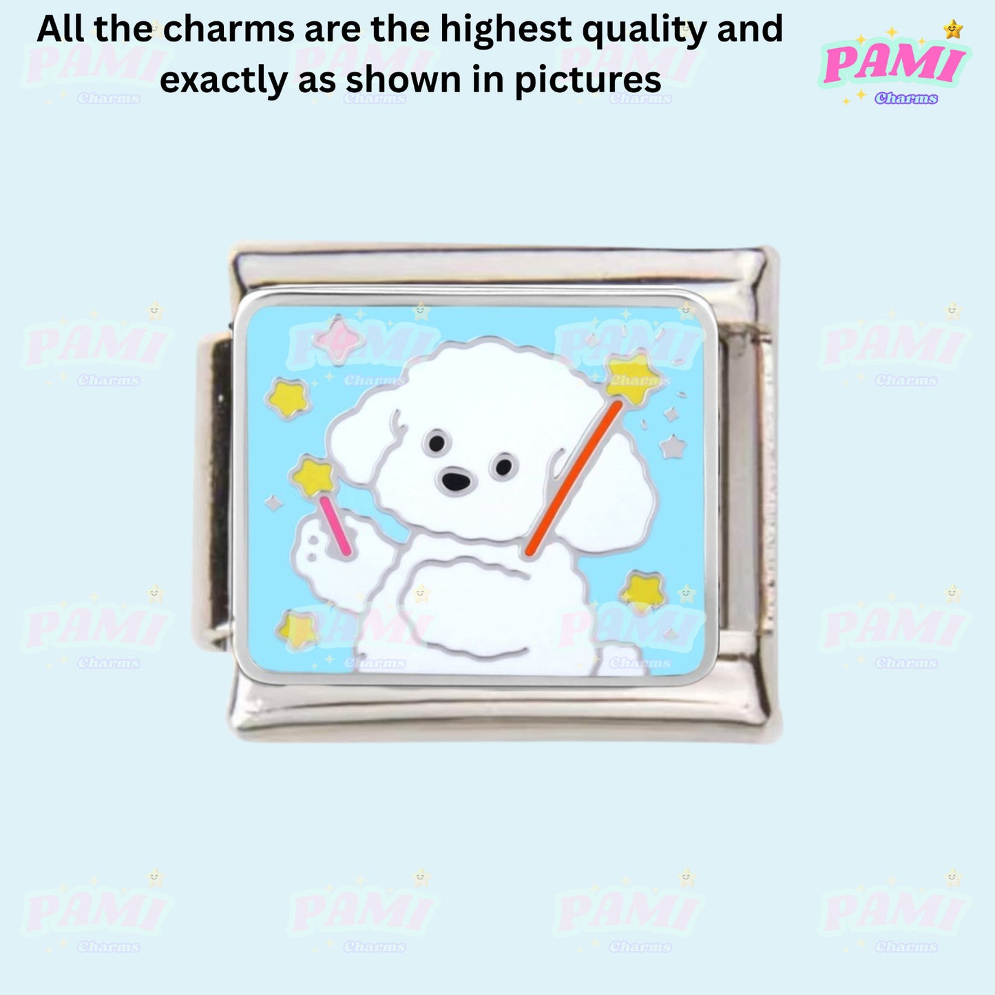 Cute sweet dog Italian Charms fits all Italian charms bracelet