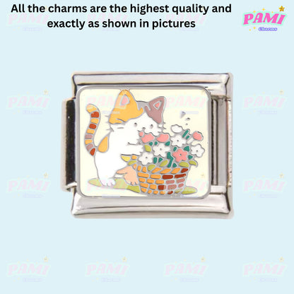 Cute sweet cat paw print Italian Charms fits all Italian charms bracelet