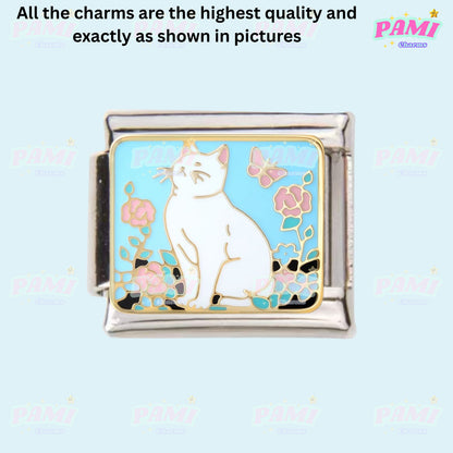 Cute sweet cat paw print Italian Charms fits all Italian charms bracelet