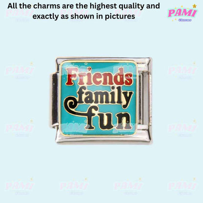 Marriage, Family, Wife, Husband, Love Modular Italian Charms - Fits all classic 9mm bracelet 16- Friends family fun Italian Charm