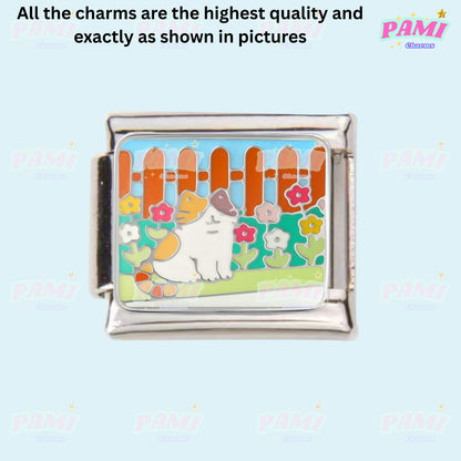 Cute sweet cat cat lover Italian Charms fits all classic Italian charms bracelet