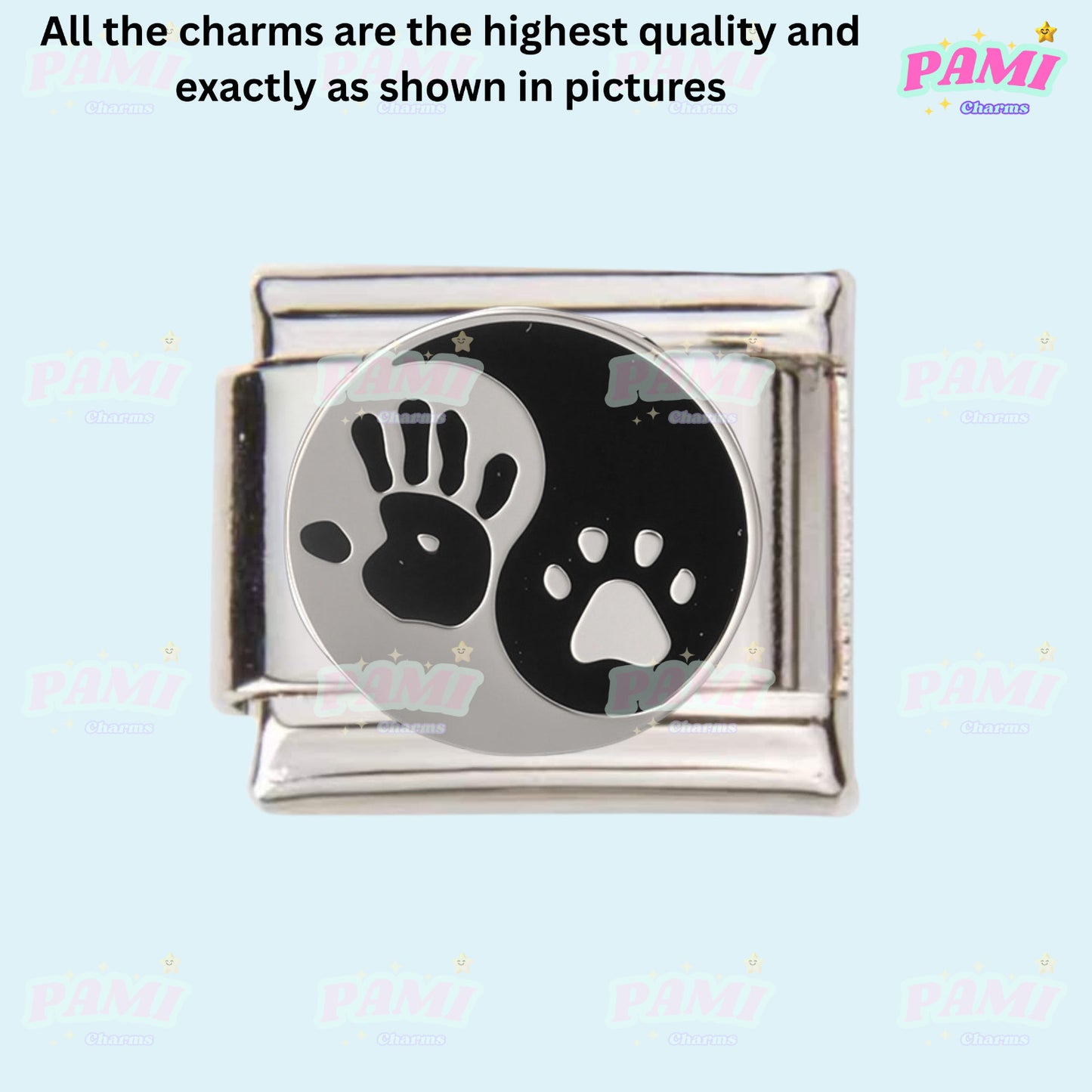 Cute sweet cat paw print Italian Charms fits all Italian charms bracelet