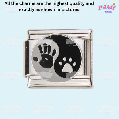 Cute sweet cat paw print Italian Charms fits all Italian charms bracelet
