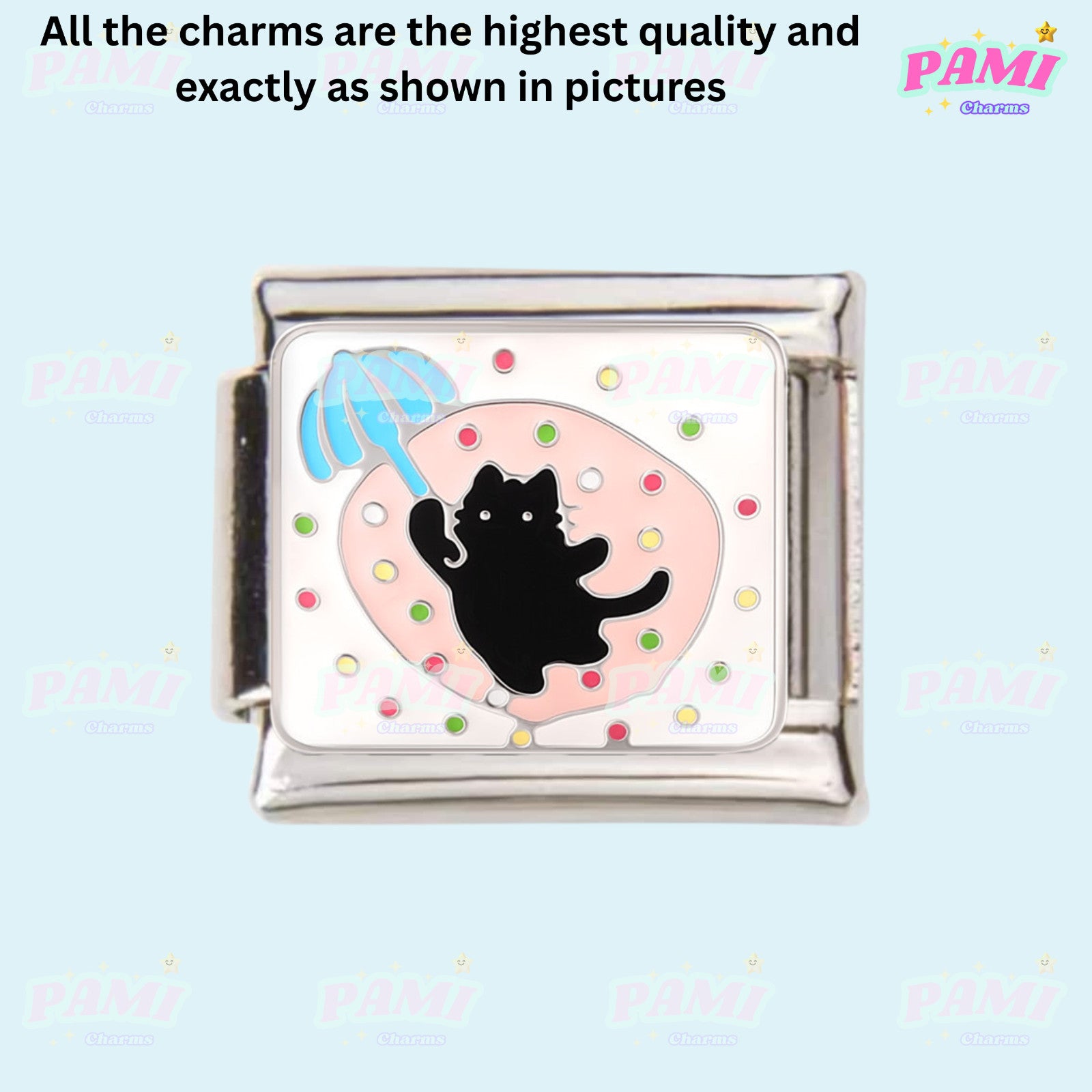 Cute sweet cat paw print Italian Charms fits all Italian charms bracelet