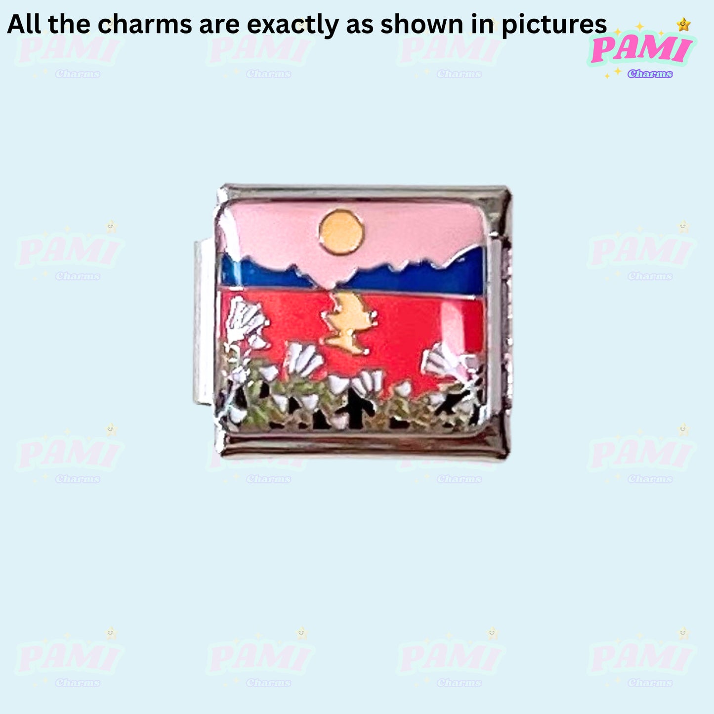 Moon Flowers Nature Italian Charms - Fits All Classic 9mm Bracelets