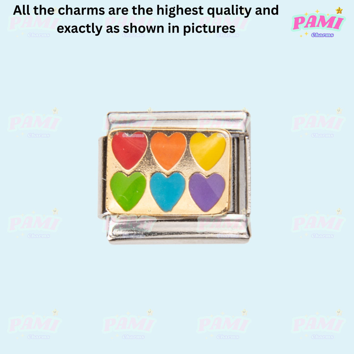 Dopamine Rainbow Italian Charms - Fits all classic 9mm bracelet