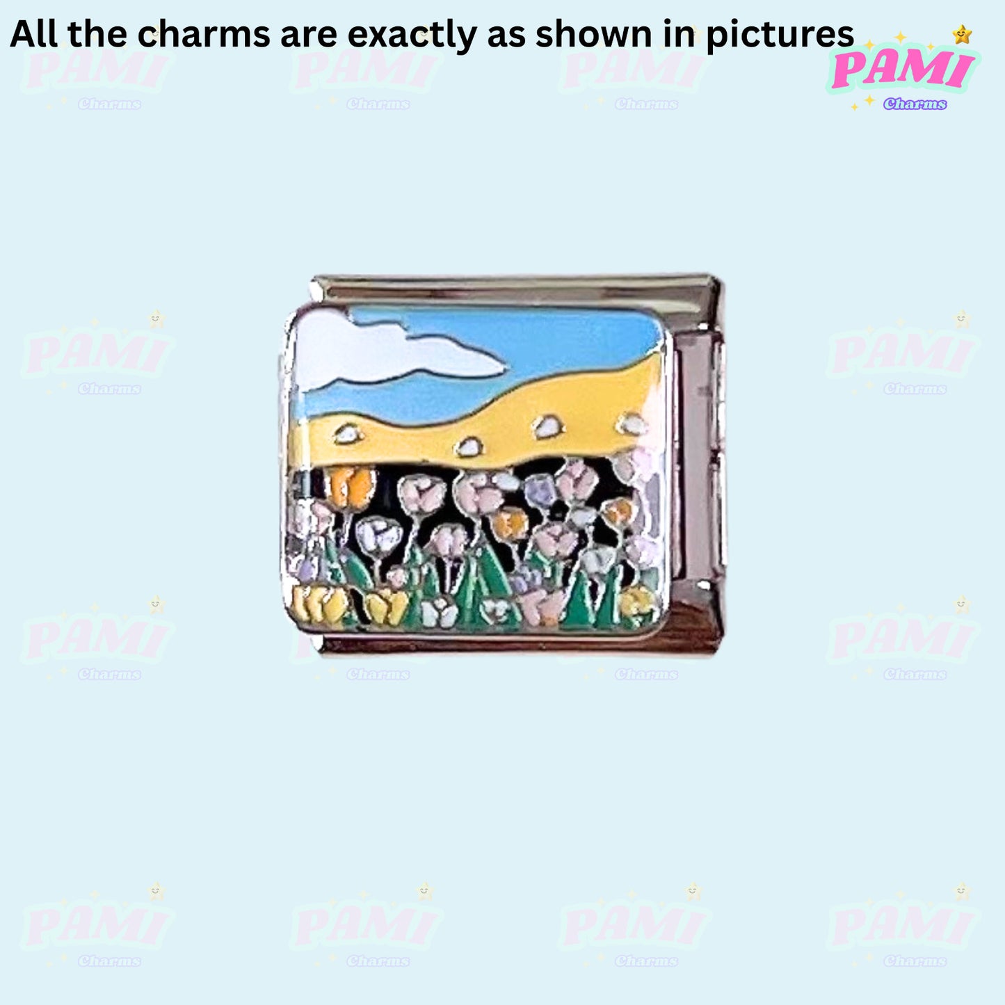 Moon Flowers Nature Italian Charms - Fits All Classic 9mm Bracelets